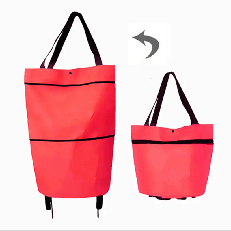 small shopping bag on wheels