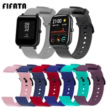 FIFATA 20 мм силиконовый ремешок для Huami Amazfit Bip часы ремешок для Xiaomi Huami Amazfit GTS умный Браслет для Amazfit Bip браслет