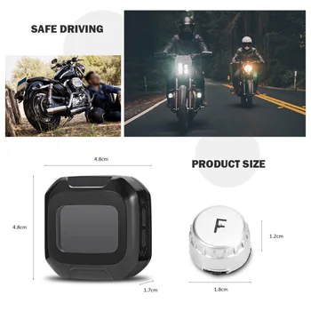 

High Quality Material Waterproof Wireless Motorcycle TPMS Tire Pressure Monitoring System Auto Alarm