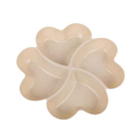 Heart Shape Candy Snacks Nuts Seeds Dry Fruits Plastic Plates Dishes Bowl Breakfast Tray Home Kitchen Supplies