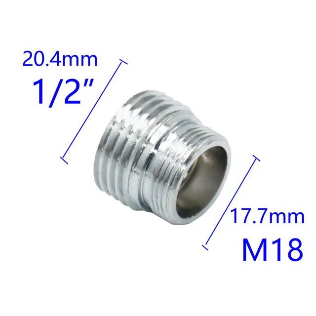 Sárgaréz 1/2 " - M16 M18 M24 M28 Szál Csatlakozó Hím Nőstény Pezsgő Víztisztító Csaptelep Rézszerelvények Ezüst Bevonás - Image 4