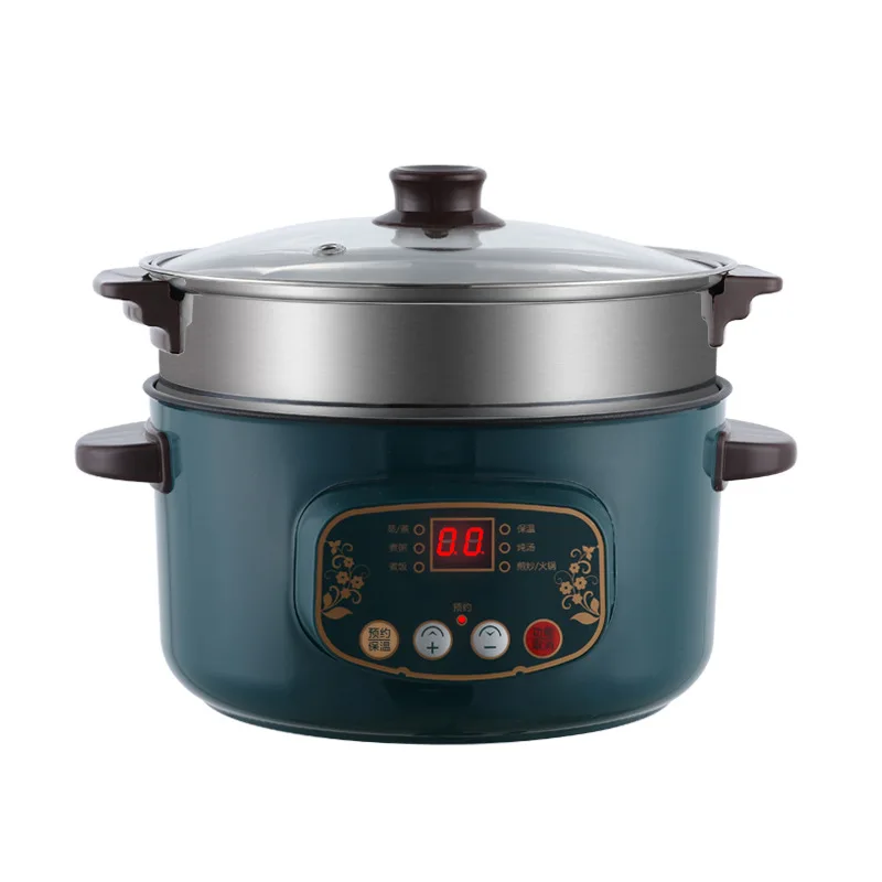 Mini Cute Rice Cooker with Non-Stick Removable Inner Pot/Keep Warm Function  Rice Cookers Small 450W/1.8L,Green (Green)