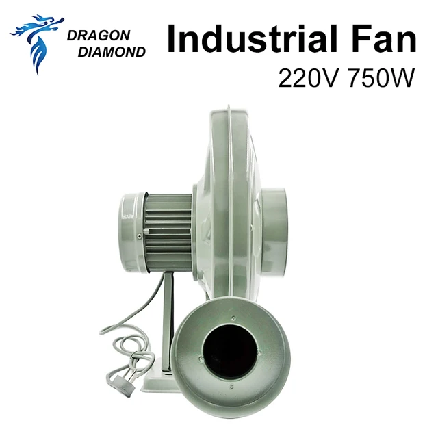 750W Exhaust Fan 110/220V Air Blower Centrifugal For Co2 Laser Engraver and CNC Router Medium Pressure Lower Noise metal shell 4