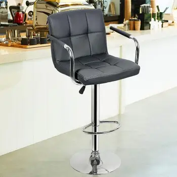 2pcs/Set Pub Bar Chairs Bar Stools Bar Furniture Adjustable Gas Lift Bar Chair ABS Plastic Seat Kitchen Dining Coffee Chairs HWC 1