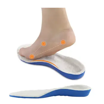 

Unisex Heated Thermal Plush Warm Shoes Insoles with Arch Support Orthotic Insert