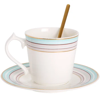 

Nordic Minimalist Bone China Cup White European Luxury Afternoon Tea Cups Tazzine Caffe Home Coffee Cup and Saucer Set MM60BYD