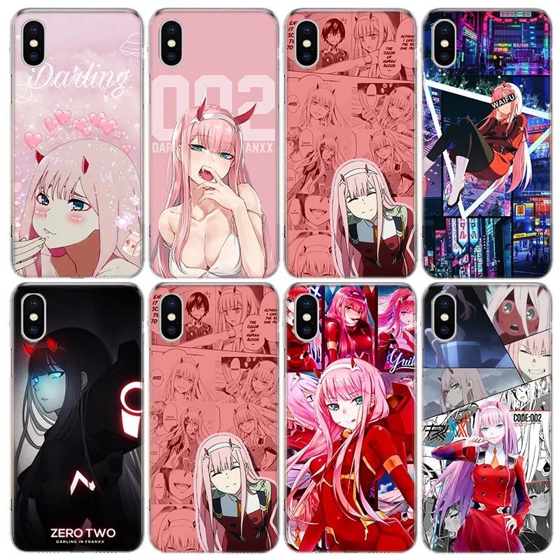 Anime Zero Two Darling in the FranXX Phone Case For Apple Iphone 13 Pro Max 11 12 Mini SE 2020 X XS XR 8 7 Plus 6 6S 5 5S Cover 11 cases