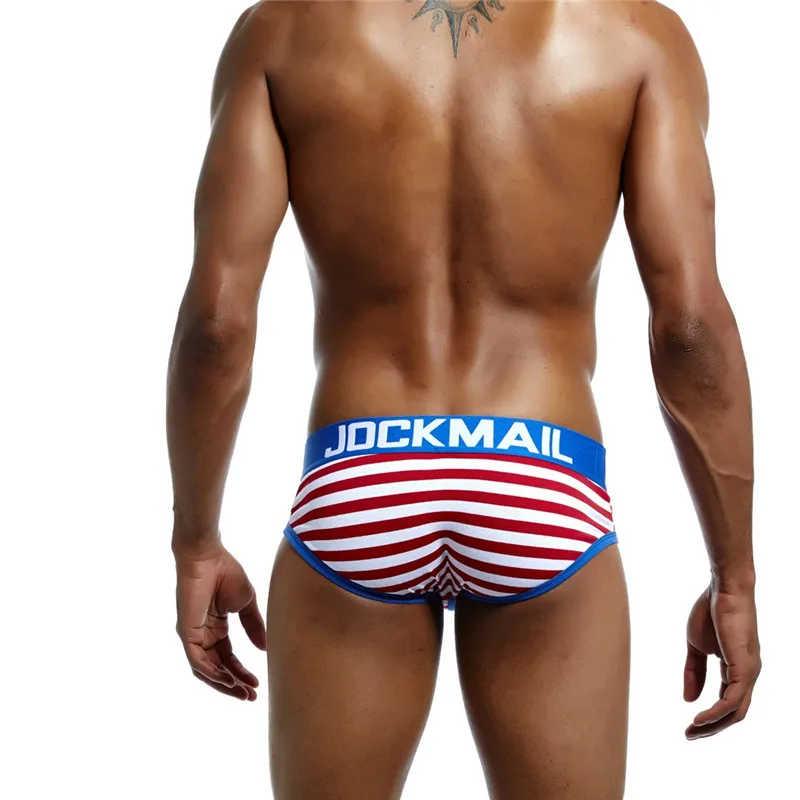 Трусы JOCKMAIL мужские в полоску Брендовое нижнее белье пикантные трусы слипы гей