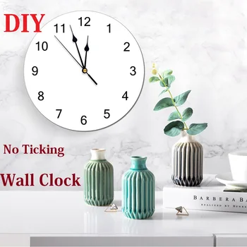 

25CM DIY Customized Clock Personalized Custom Design Print logo Your Picture Wall Clock Silent Living Room Wall Decor Home Decor