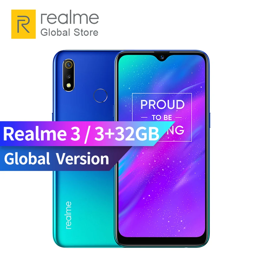 

Global Version OPPO realme 3 3GB RAM 32GB ROM Helio P70 AI Processor 6.22” Dewdrop Display ColorOS 6.0 + Android P Smartphone
