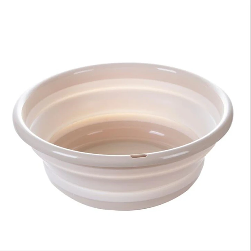 Plastic Silicon Folding Basin Kitchen Organizer Portable Washbasin Pedicure Bathroom Household Cleaning Tool Laundry Tub
