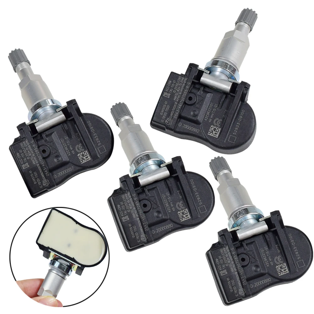 4 шт. 433 МГц датчик давления в шинах TPMS для Kia Sportage QL K7 KX5 KX3 Cadenza 52933-D9100 52933D9100 автомобильные аксессуары