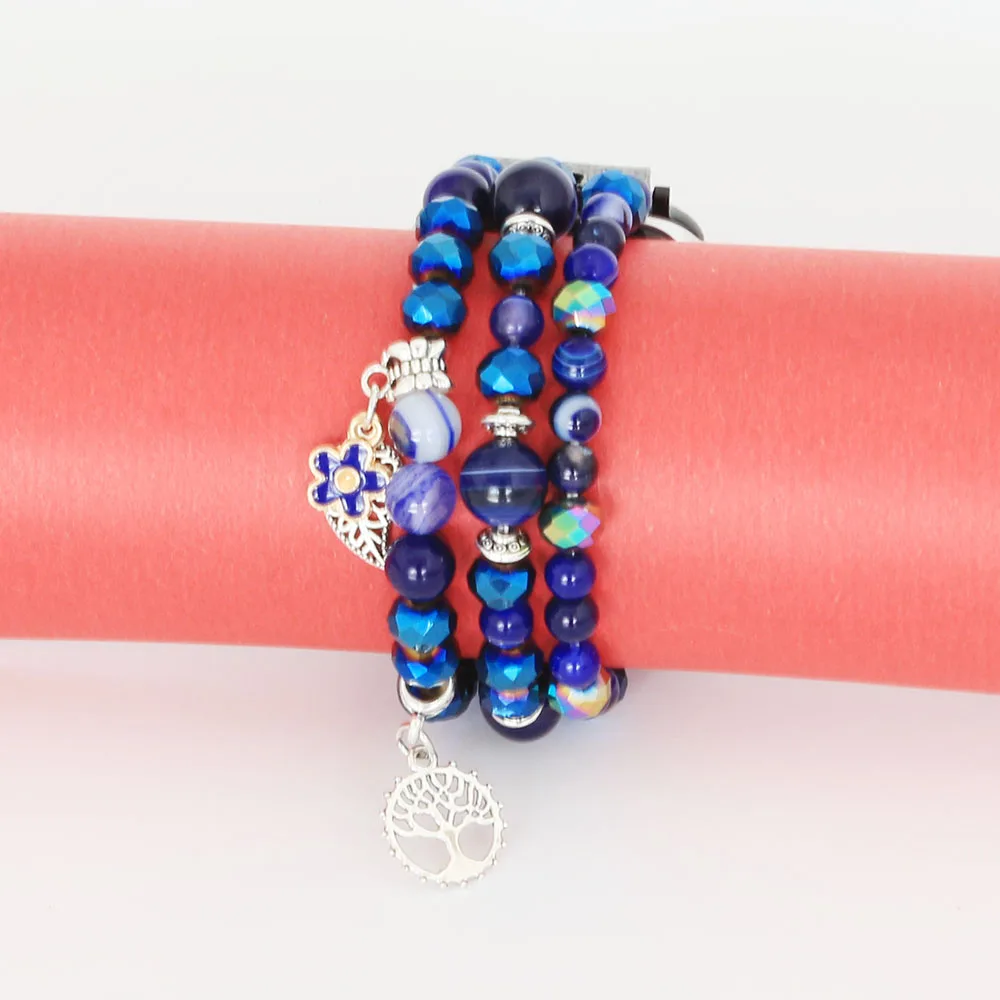 Ágata Frisado Pulseira Acessórios para Xiaomi mi Banda Miband Pulseira de Substituição para Feminino Jóias Dressy Pulseira de Relógio - Image 2