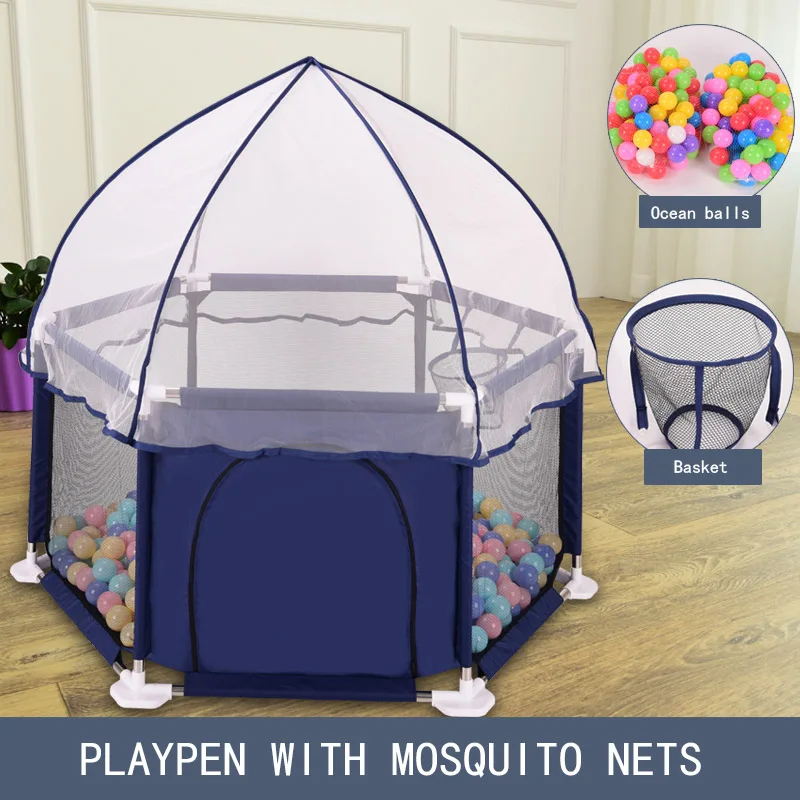 Stylo de jeux pour bébés | Panier, avec moustiquaires, pour balles de piscine, pour enfants, barrière, pour enfants, tente, jeux d'intérieur