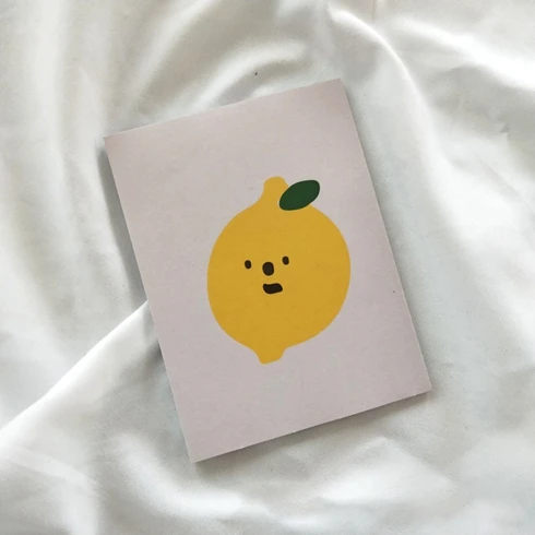 Милый авокадо вишня, лимон блокнот для заметок портативный блокнот Повседневная бумага для заметок на клейкой основе школьные канцелярские принадлежности - Цвет: D