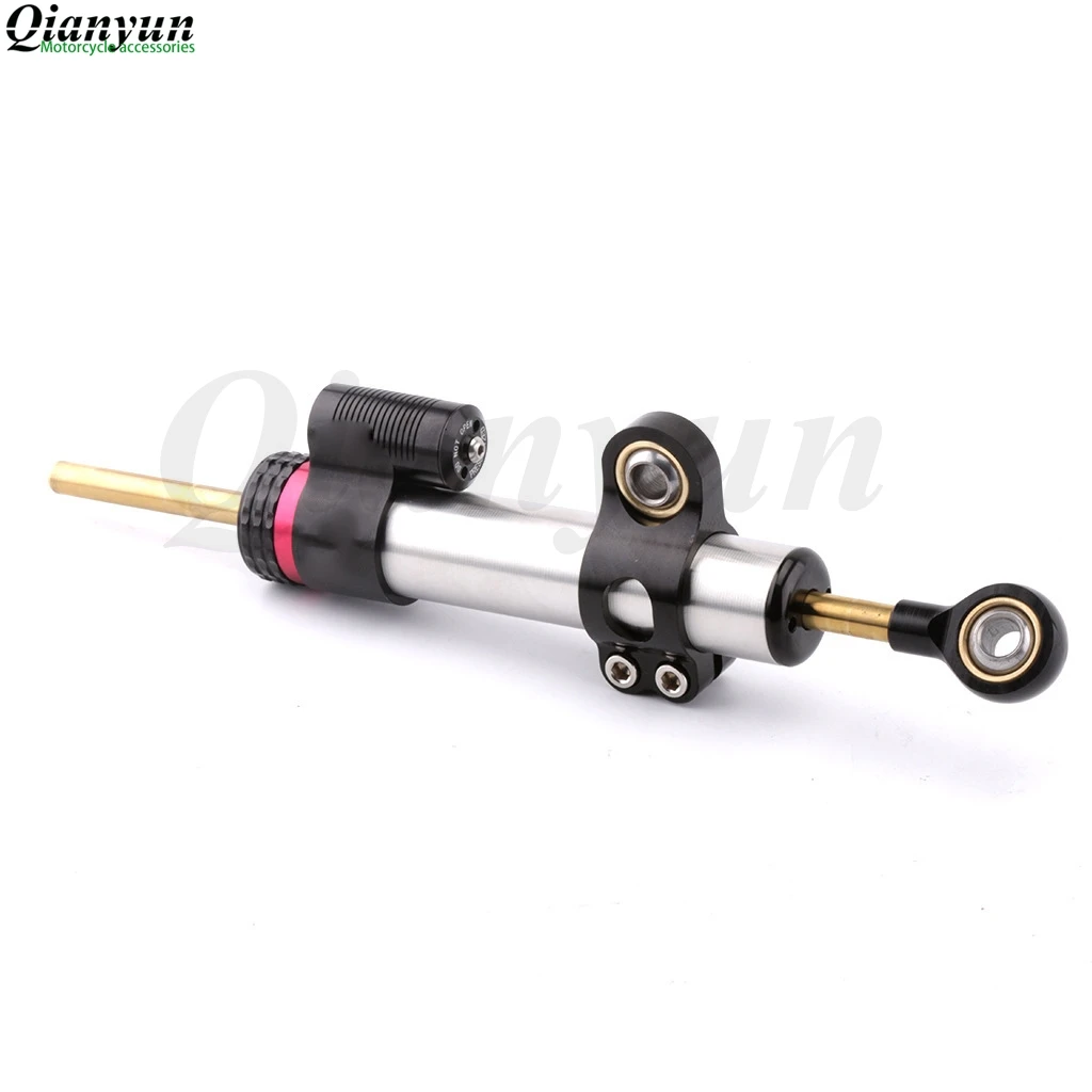 Для KAWASAKI ER-6N ER6N ER 6N 2012 2013 Мотоцикл с ЧПУ Алюминиевый Регулируемый рулевой демпфер Стабилизатор крепления - Цвет: Черный