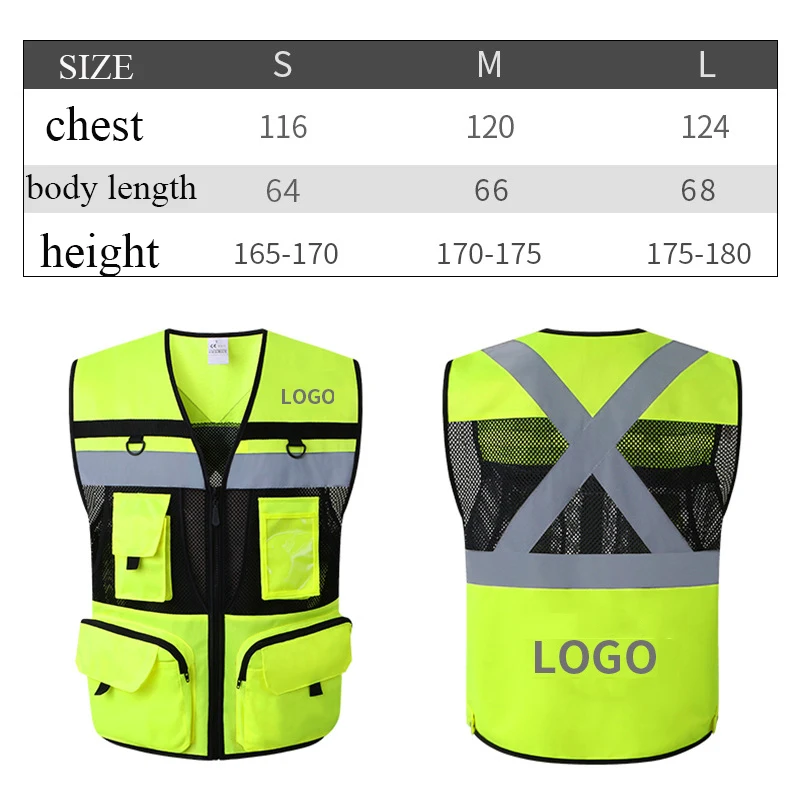 Generic Automobile Motorcycle Reflective Safety Vest Yellow High