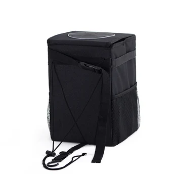 

HOT Car Trash Can with Lid Portable Waterproof Garbage Bag Hanging Litter Bin NDS