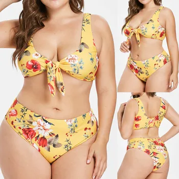 

bikini mujer Women Print Push-Up Padded Bra Beach Bikini Set Swimsuit Beachwear Swimwear biquinis feminino 2019 swimming suit