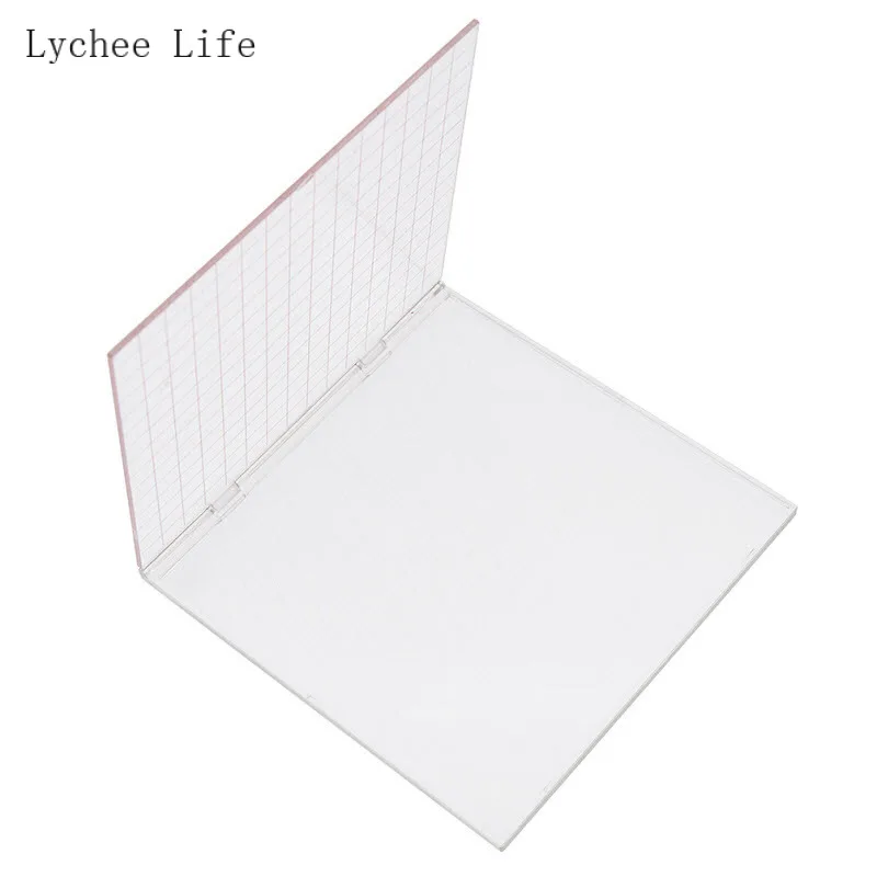 Acrylic Pad A Covermason Embossing Silicone Printing Stamper Folder Template and Gel Acrylic Pad Essential Tools Stamp for DIY Album Paper Card Scrapbooking Art Craft 