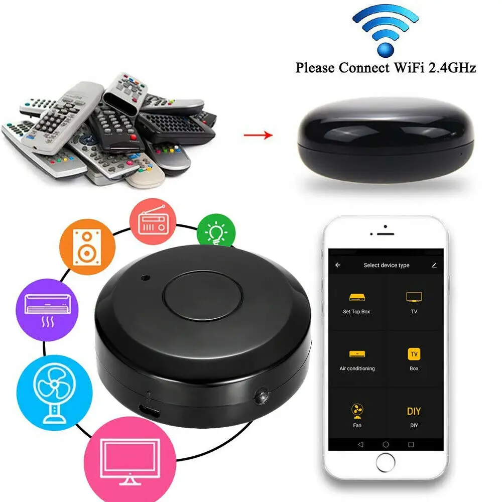 Smart Life WiFi-IR Afstandsbediening IR контрольный концентратор Wi-Fi(2,4 ГГц) с поддержкой инфракрасного Tuya универсальный пульт дистанционного управления ler Smart