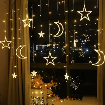 

Star LED Bulb String Christmas Light Decoration Curtain Light Wedding Neon christmas decorations for home led strip 220v TDH