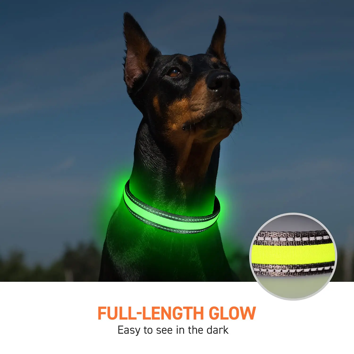 Dog Lights For Night Walking, Clip On Usb Rechargeable Collar Light