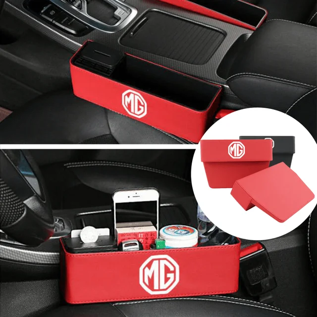 Auto Sitz Lücke Lagerung Box Leder Für MG Logo GT MG3 MG5 MG6 MG7 TF ZR ZS  ES HS GS morris 3 Auto Zentrale Fall Auto Zubehör - AliExpress