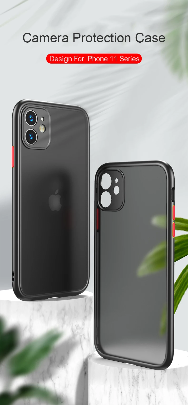 Роскошный противоударный чехол для iPhone 11 Pro Max чехол s с защитой объектива камеры Прозрачный матовый чехол для iPhone 11 чехол