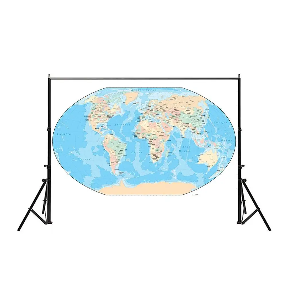 

The World Map150x225cm Non-woven Waterproof Map without National Flag For Education