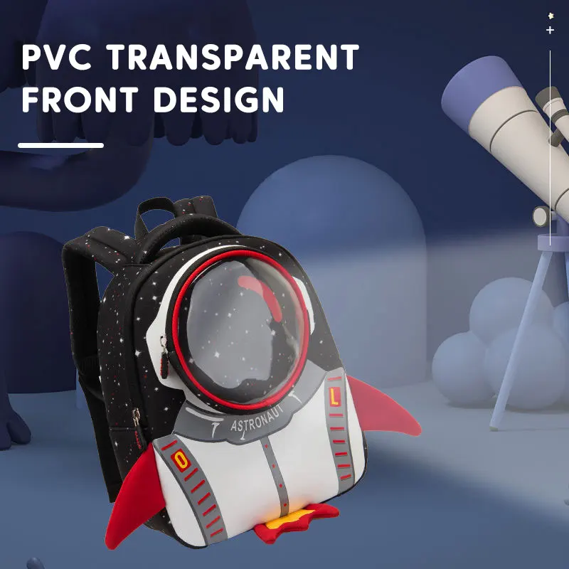 GREATOP 2021 New 3D Rocket Kids Backpack Anti-lost Astronauts School bags Waterproof Cartoon Girls Backpack Mochila Infantil