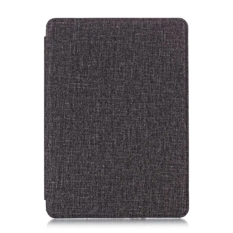 Чехол-книжка из искусственной кожи с тканевым узором для Amazon Kindle Auto Sleep E-reader, защитный чехол для Kindle 6,0 дюйма - Цвет: Серый