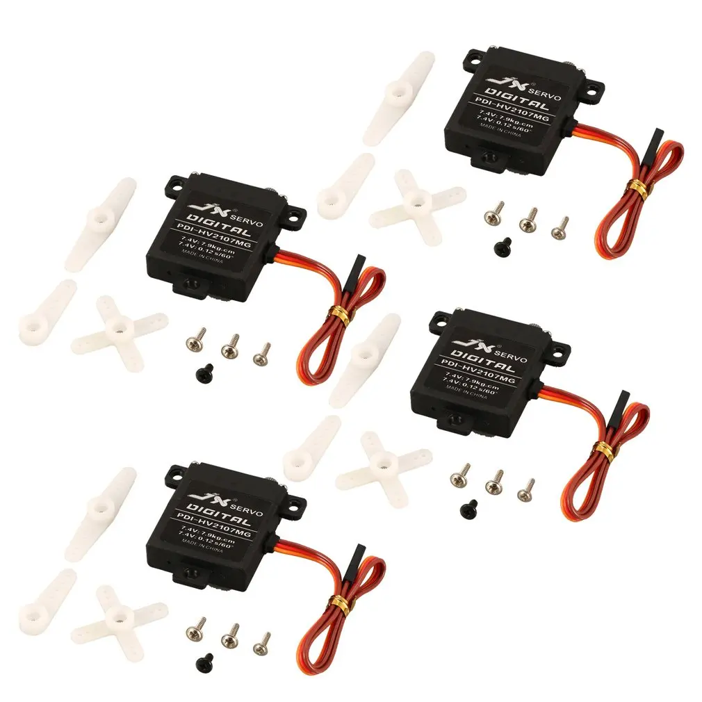 

4PCS JX PDI-HV2107MG 7.9kg Steering Torque Mini Digital Metal Gear Core Servo for RC Fixed Wing Airplane Plane