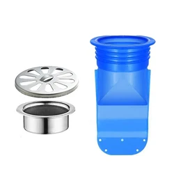 One-Way Drain Seal Valves Bathroom Kitchen Drain Cover Blue 3 Sizes Isolate Drain Pipe Smell JA55