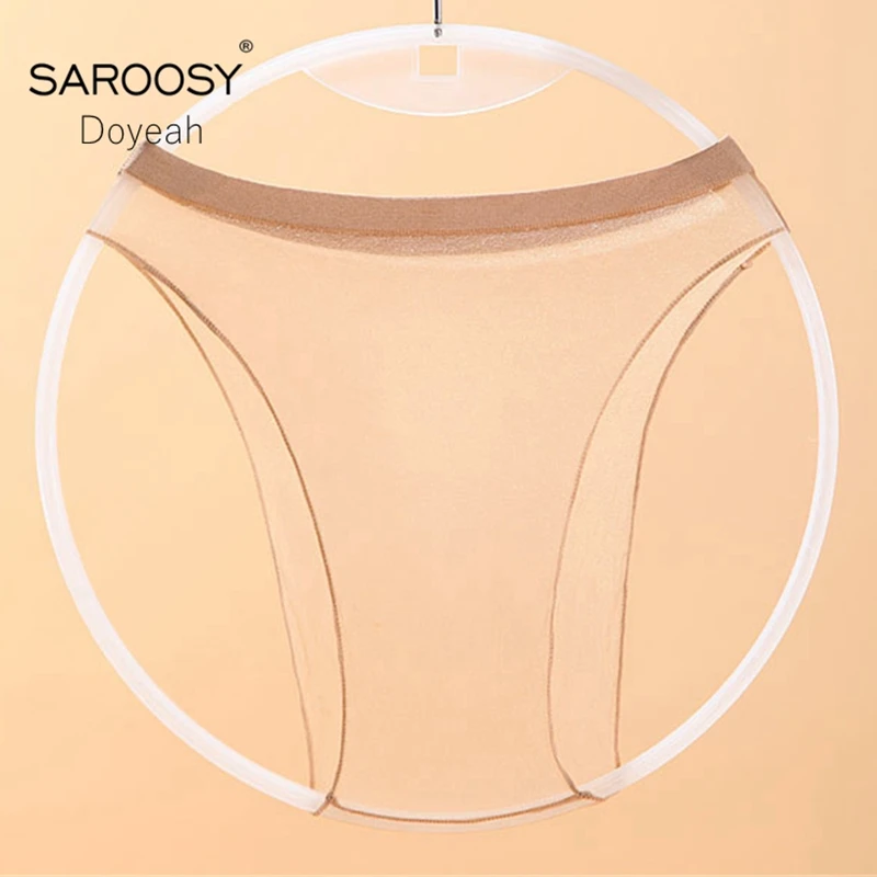 SAROOSY Sexy Sheer Silk Briefs Underwear for Women Panties Stretch 5D Transparent Passion Bragas | Тематическая одежда и