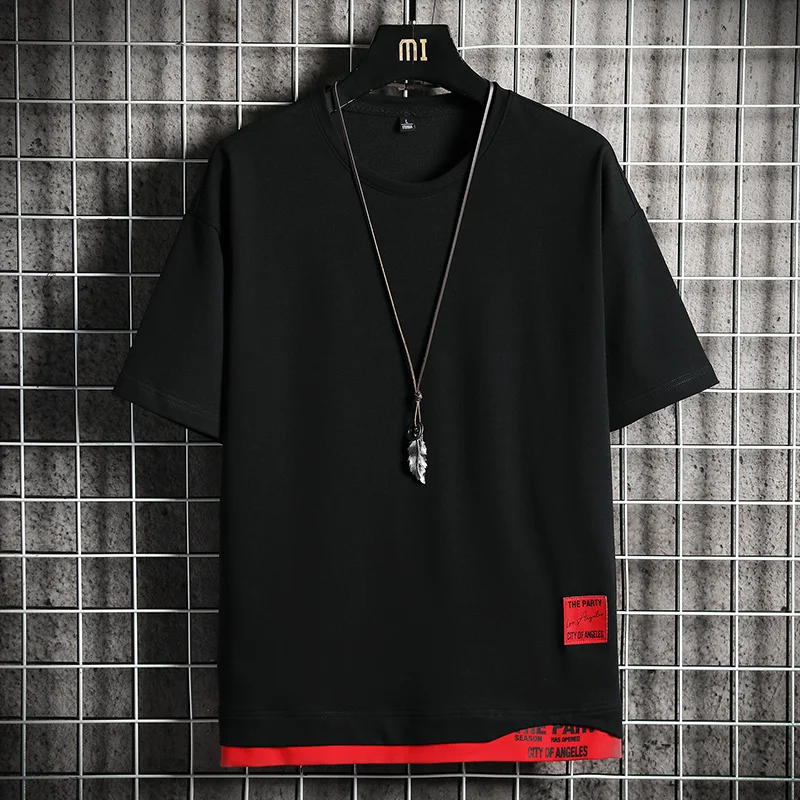 Fashion Brand Hip Hop Men T-Shirts 2021 Summer Men's T Shirt New Casual Solid Tshirts Street Brand Clothing Men Tee Shirts Tops