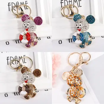 

2020 Lovely Animal Women Girl Keychain Cute Mice Doll With Alloy Design Key Holder Handbag Pendant For Phone