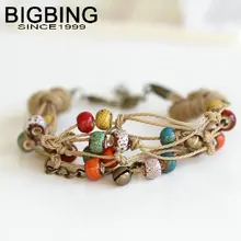 C152 BIGBING ювелирные изделия Модные ручной работы подвески в виде керамических бусин браслет 4 цвета модные украшения