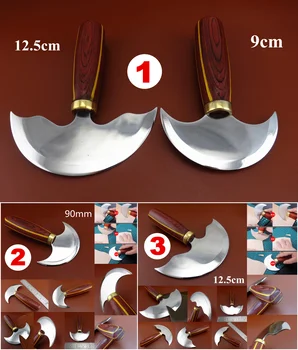 

3Kind 9/12.5cm Leather Craft Swiss Steel Round Head Cutting Cutter Knife Tool - Stamping Punch Chisel Edger Creaser Groover