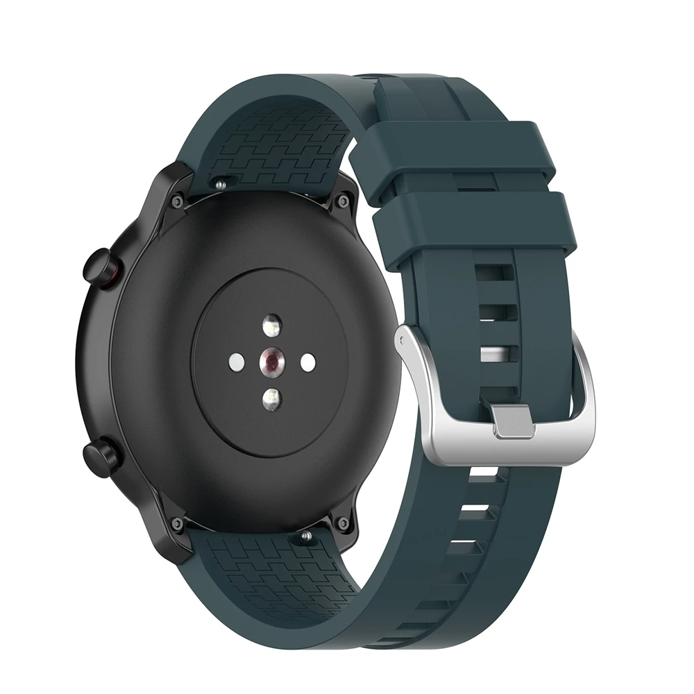 Olive Green Спортивный силиконовый ремешок для часов Xiaomi Huami Amazfit GTR 47 мм 2 2S ремешок 22 мм браслет для Amazfit bip/Stratos/Pace/GT Active S3 - Цвет: Olive Green