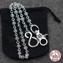 Мужские брюки с цепочкой из стерлингового серебра 925 пробы, классический стиль хип-хоп, панк стиль, крест, якорь, модельный подарок для влюбленных