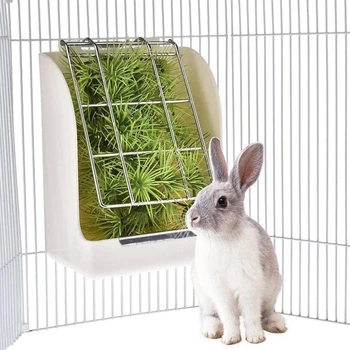 

Rabbit Hay Feeders Rack,Hay Food Bin, Feeder Bowls for Grass/Food for Rabbit