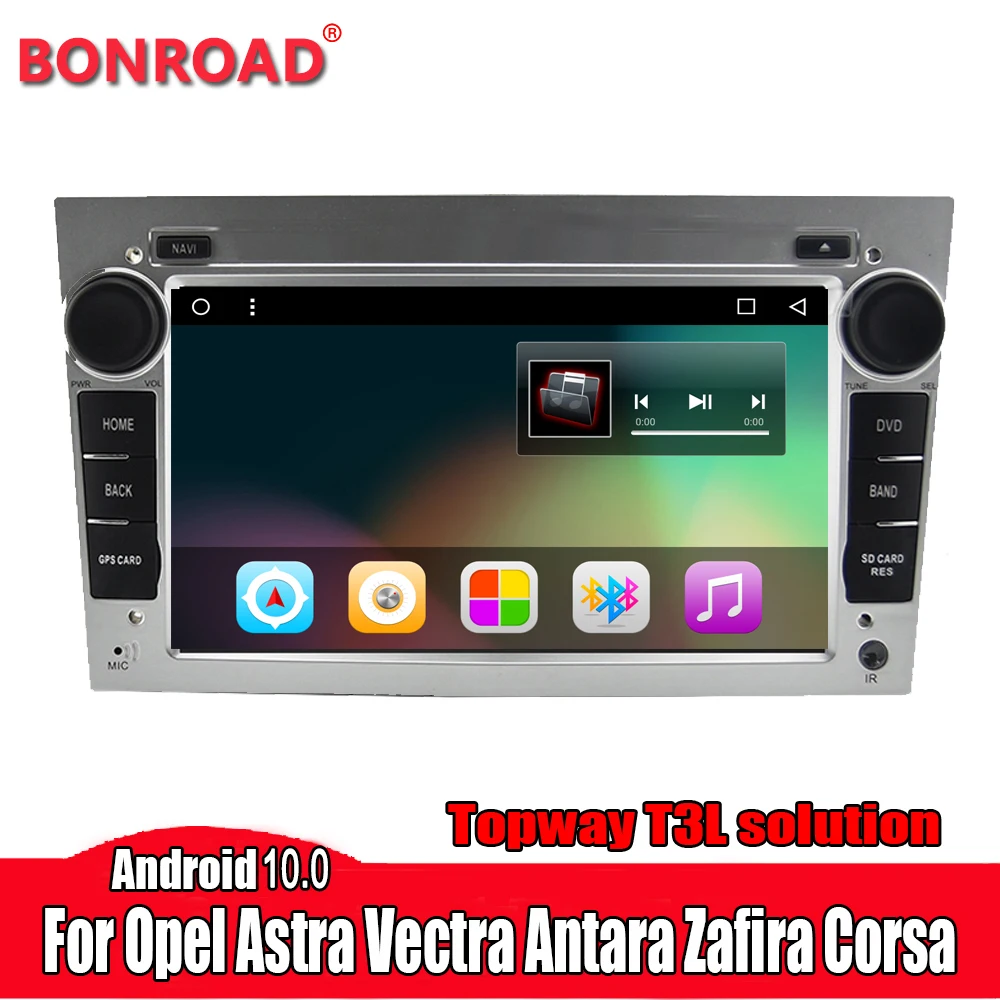 Автомобильный мультимедийный DVD плеер Bonroad 2Din Android 10 0 радио видео навигация для Opel