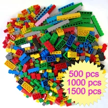 500 1000 1500 штук набор кирпичей DIY креативные классические кирпичи пластиковые строительные блоки кирпичи создатель базовый набор блоков, игрушки