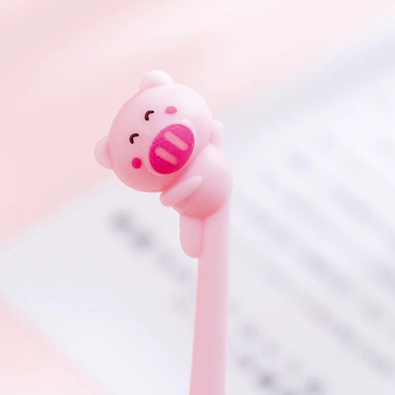 1 Pcs Cute Pink Pig Shape Shell Gel Pen DIY Office Stationery and School Supplies Smooth Writing Black Ink 0.38mm Pen Kawaii