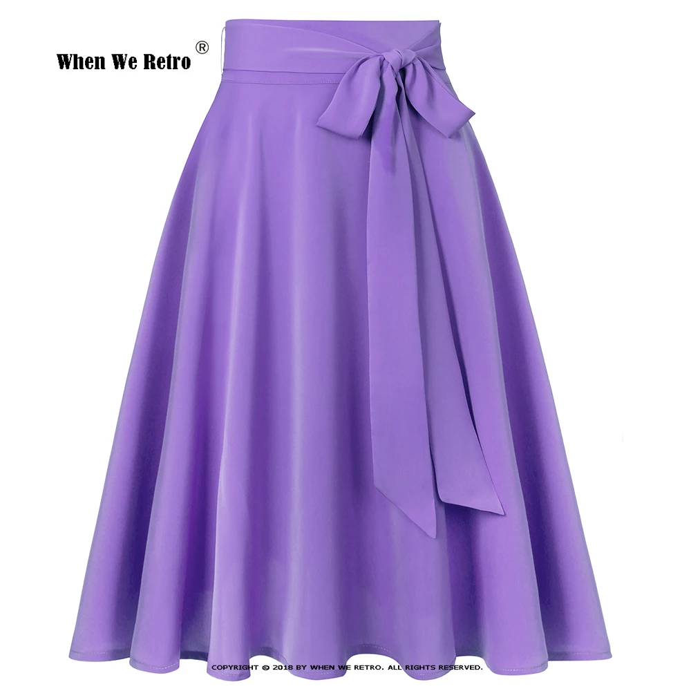 

When We Retro New Fashion Women Chiffon Skirt SS0025 Spring Summer Autumn Long High Waist Beach Skirt Jupe Femme Lace Up Faldas