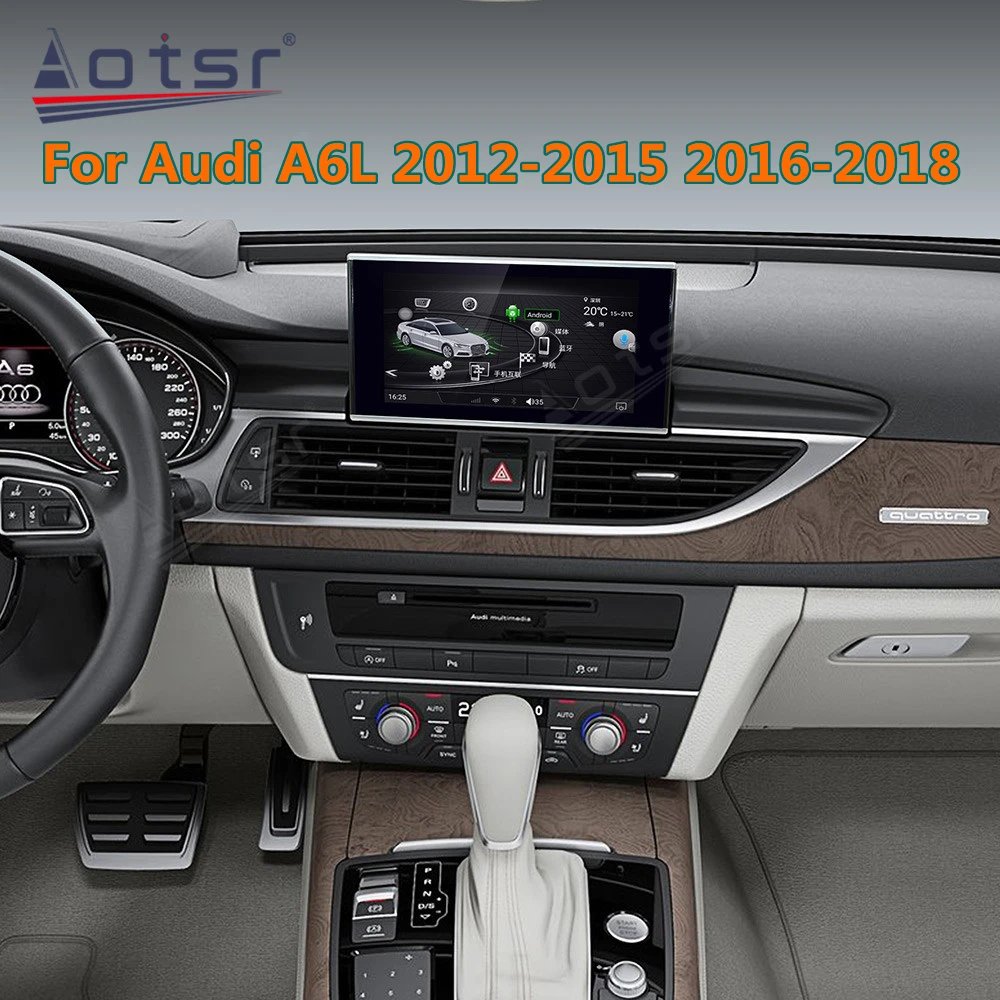 

For Audi A6 A6L 2012 2015 2016 - 2018 Android 11 Car Radio GPS Navigation Multimedia Player Stereo Receiver Head Unit Screen