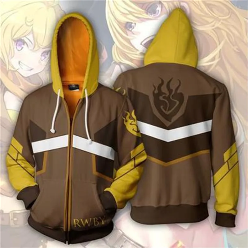 Аниме RWBY сезон Один Толстовка 3D Толстовка Косплей Moleton рубиновый костюм с розой куртка пальто для мужчин и женщин мода RWBY толстовки