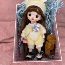 BJD – poupée princesse Super mignonne, maquillage exquis, échelle 1/8, 16CM, vêtements, costume, articulations OB11, jouet, cadeau pour fille, C1589A 