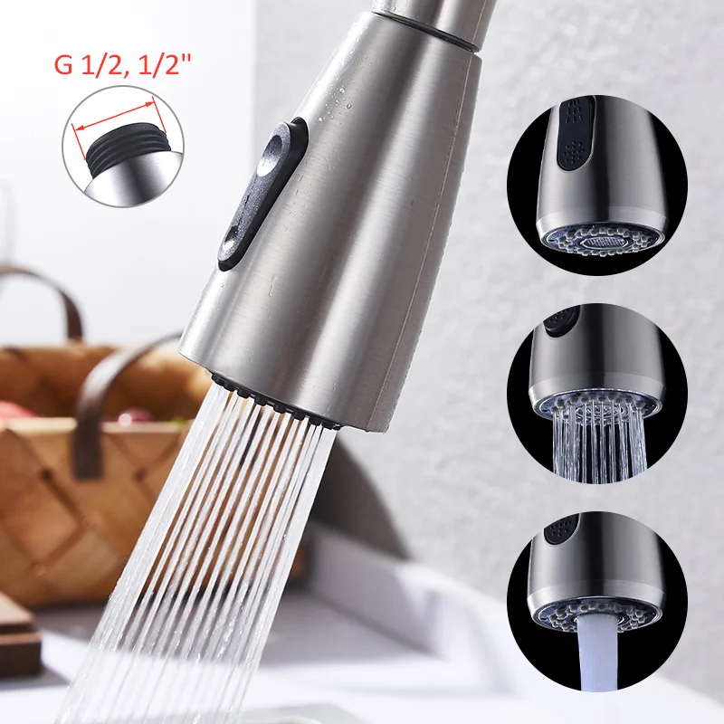 Kitchen Bathroom Faucet Pull Out Shower Head Water Faucets Spray Replacement Sprinkler Filter Nozzle Saving | Обустройство дома